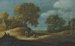 Landschaft Mit Bauernhaus. by Jan van Goyen