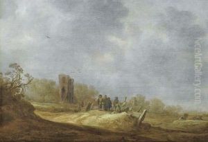 Dune Landscape With The Ruin Eik-en-duinen. by Jan van Goyen