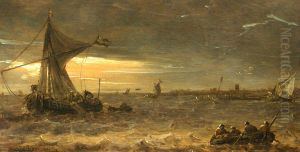 Fischerboote Im Seesturm