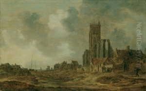 Die Zerstorte Kirche Von Egmond.