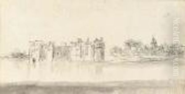 The Castle Of Rupelmonde Seen From Across The River - view 1