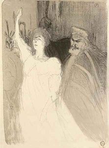 Bartet et Mounet-Sully, dans Antigone by Henri De Toulouse-Lautrec