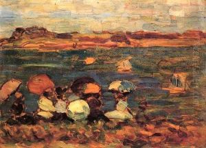 Beach Scene St. Malo 1907 by Henri De Toulouse-Lautrec