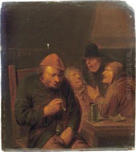 Peasants Making Merry In An Inn by Egbert Jaspersz. van, the Elder Heemskerck