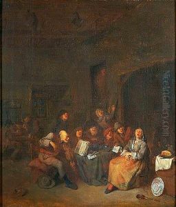 Campesinos Cantando En Una Taberna