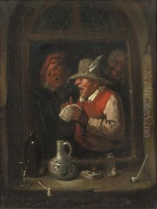 The Rhetoricians At A Window by Egbert Jaspersz. van, the Elder Heemskerck
