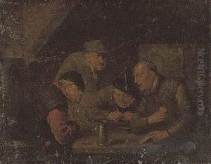 Card Players In An Interior by Egbert Jaspersz. van, the Elder Heemskerck
