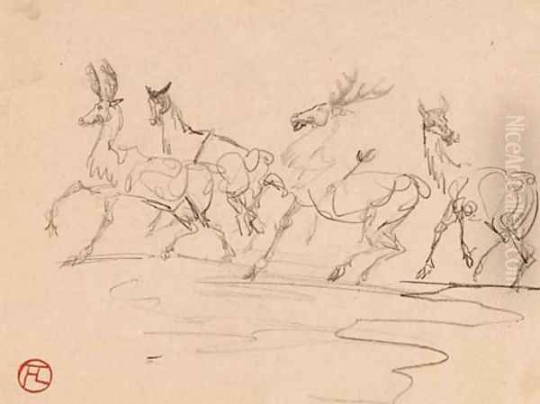 Cerfs et biches - view 1