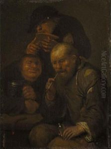 Peasants Drinking And Smoking Peasants Drinking And Smoking