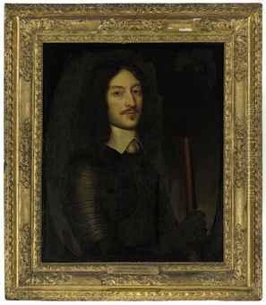 Portrait Of James Graham, 1st 
Marquess Of Montrose (1612-1650), Half-length, In Armour, Holding A 
Baton Of Command, In A Feigned Oval - view 1