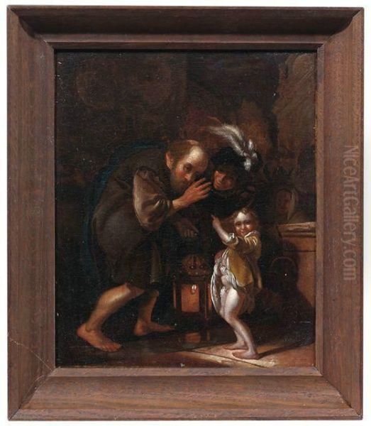 Diogenes Auf Der Suche Nach Einem Ehrlichen Menschen Wird Von Einem Kind Verspottet. - view 1