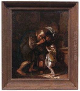 Diogenes Auf Der Suche Nach Einem Ehrlichen Menschen Wird Von Einem Kind Verspottet. by Gerrit Van Honthorst