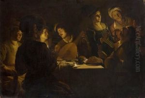 Scena W Tawernie by Gerrit Van Honthorst