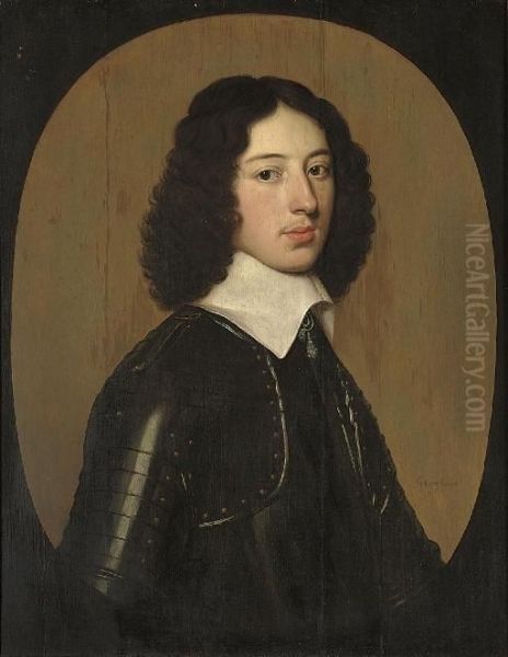 Portrait Of Sir George Vane (b. C.1617), Bust-length, In Armour, In A Feigned Oval - view 1