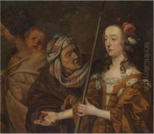 An Allegorical Scene With A Young Lady Having Her Fortune Told by Gerrit Van Honthorst