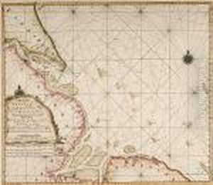 Coastal Sea Chart Of
Lincolnshire & North Norfolk '...extending From Eckles To
Flamborough Head' by Gerrit Van Honthorst