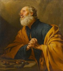Saint Peter Penitent by Gerrit Van Honthorst