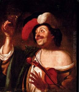 A Merry Musician by Gerrit Van Honthorst