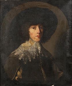 Portrait Of Rupert, Prince
Palatine, Half-length, In A Black Slashed Doublet With A Lace Collar And
A Black Hat Portrait Of Rupert, Prince
Palatine, Half-length, In A Black Slashed Doublet With A Lace Collar And
A Black Hat