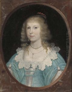 Portrait Of A Young Lady, Bust-length, In A Trompe L'oeiloval