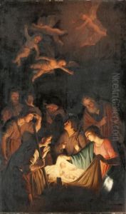 The Adoration Of The Shepherds by Gerrit Van Honthorst
