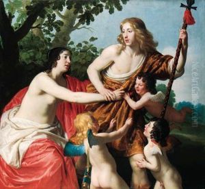 Venus And Adonis by Gerrit Van Honthorst