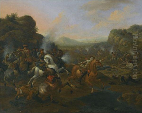 A Cavalry Battle Scene - view 1
