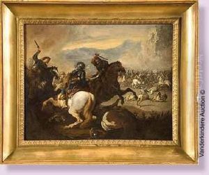 Scene De Bataille by Jan von Huchtenburgh