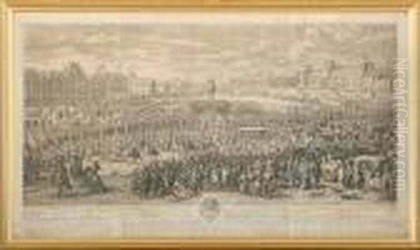 Marche Du Roy Accompagne De Ses Gardes Passant Sur Le Pont Neuf Et Allant Au Palais - view 1