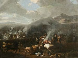 Reitergefecht Vor Einem Hugel