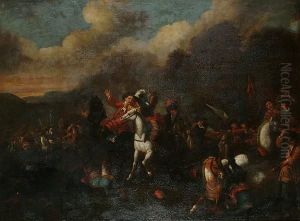 A Cavalry Skirmish by Jan von Huchtenburgh