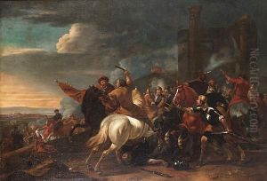 A Cavalry Skirmish Before Ruins