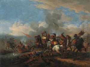 A Battle Between Christians And Turks by Jan von Huchtenburgh