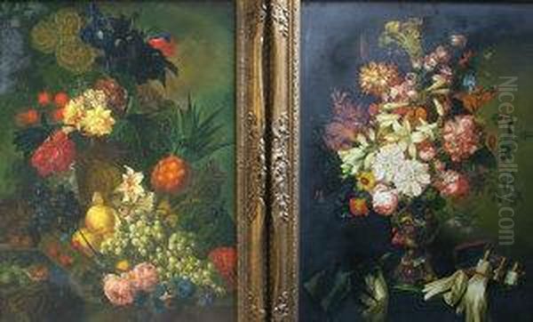 Still-life Of Flowers And Fruit - view 1