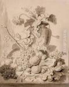 Stillleben Mit Fruchten Und Blumen by Jan Van Huysum