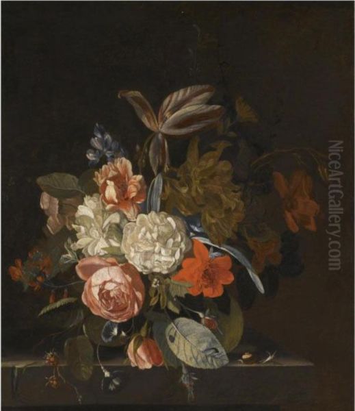 A Still Life Of Roses, Peonies - view 1