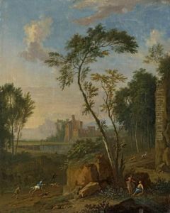 Sudliche Landschaft Mit Jager Und Weiteren Figuren Sudliche Landschaft Mit Jager Und Weiteren Figuren