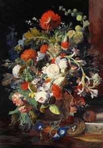 Nach - 2 Gemaldependants: Blumenstillleben