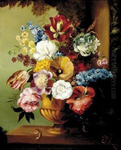 Still Life Of Flowers by Jan Van Huysum