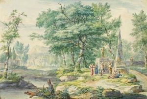 Arkadische Landschaft by Jan Van Huysum
