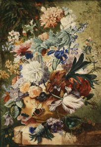 Still Life With Flowers In An Urn by Jan Van Huysum