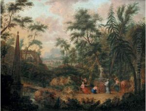 Paysage Antique Avec Une Offrande A Bacchus