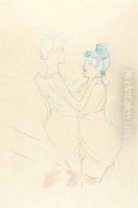 Femmes dansant by Henri De Toulouse-Lautrec