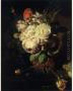 Nature Morte De Jete De Fleurs by Jan Van Huysum