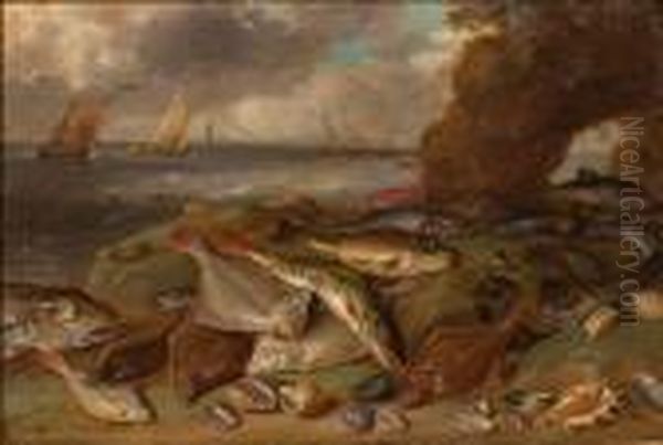 Poissons Sur Le Rivage Et Arriere Planmarin - view 1