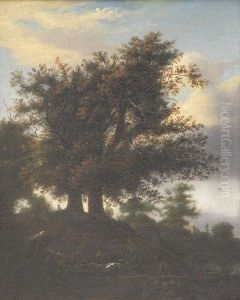 A Traveller In A Wooded Landscape