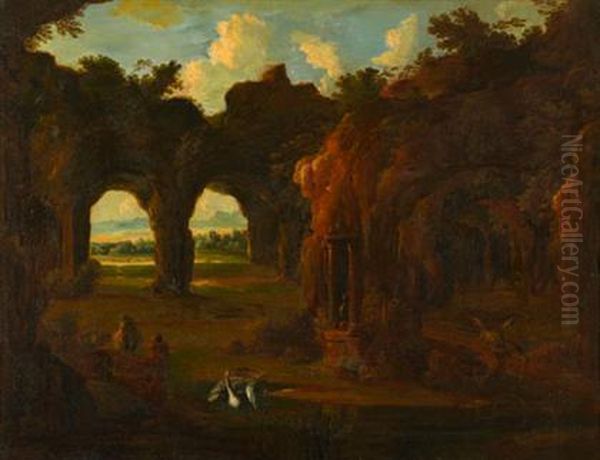 Landscape With Ruins And Birds - view 1