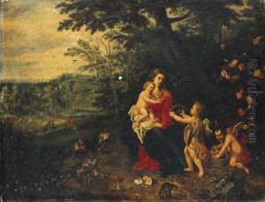 The Rest On The Flight Into Egypt by Jan van Kessel