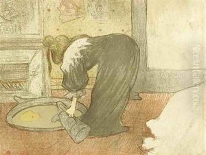 Femme au tub -- Le tub, from Elles by Henri De Toulouse-Lautrec