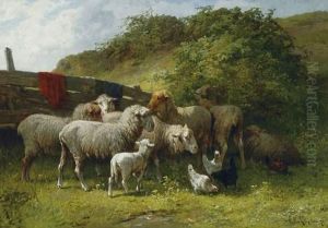 Cornelius - Moutons Etpoules by Cornelis van Leemputten